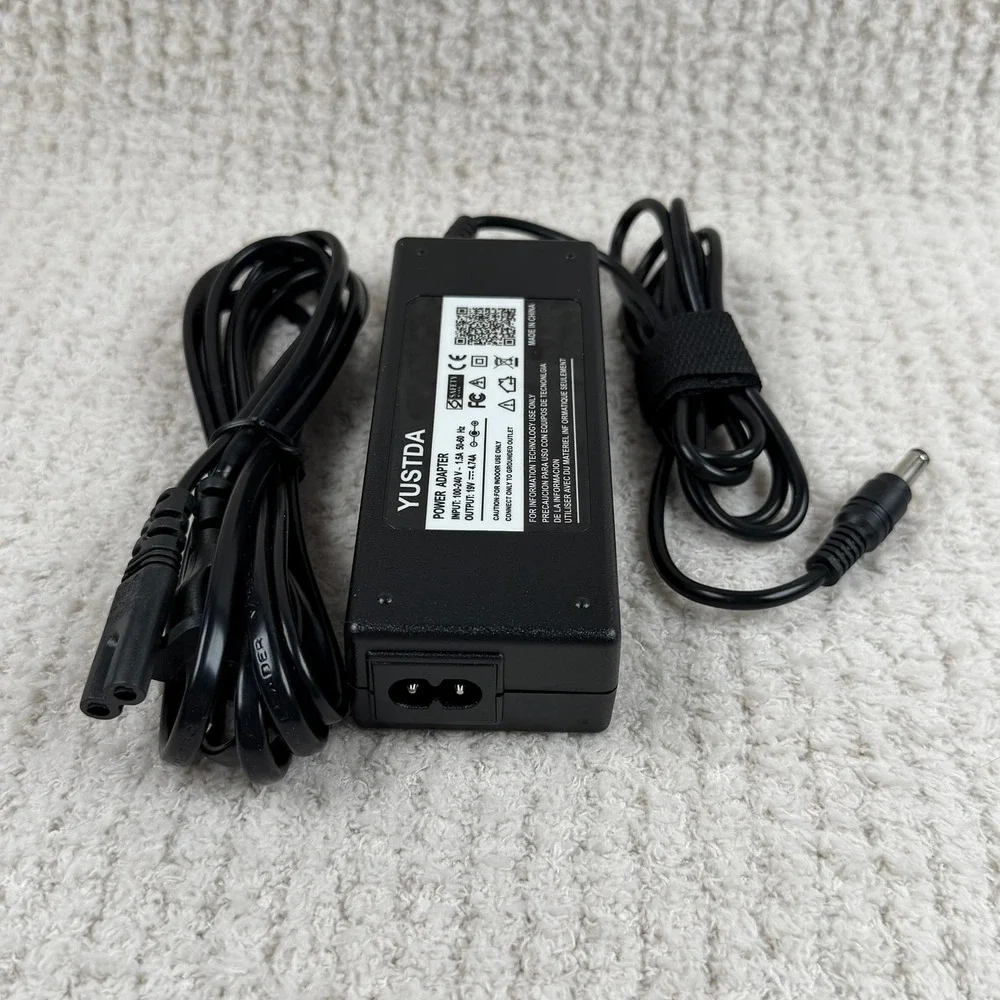 YUSTDA AC Adapter Power Supply Charger 19V 4.74A‎ Replacement Cable Black